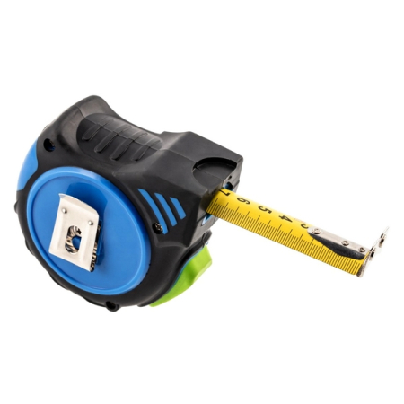 Рулетка измерительная 8 м, 25 мм, двухсторонняя лента, автостопор, с магнитом, HOEGERT HT4M402