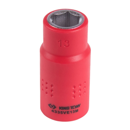 KING TONY 4335VE13M Головка торцевая диэлектрическая шестигранная 1/2”, 13 мм
