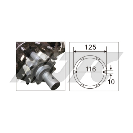 Головка ступичная для задней оси Mercedes JTC-5253