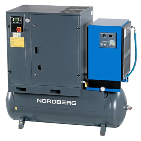Компрессор винтовой, ресивер 500л, 2100л/мин, осушитель, NORDBERG NCS500/2100-10D