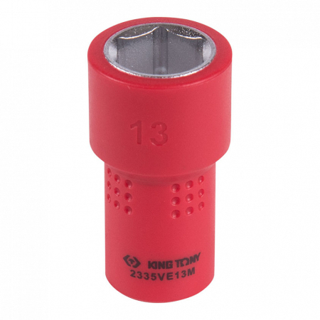 KING TONY 2335VE13M Головка торцевая диэлектрическая шестигранная 1/4”, 13 мм