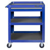Тележка инструментальная открытая, 3 полки и ящик, синяя МАСТАК 520-01580B
