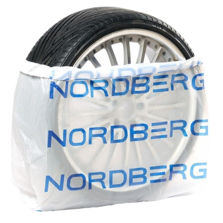 NORDBERG NTSB1115W Пакеты для шин ПНД 110x110см 15мкм белый с логотипом (100 шт)