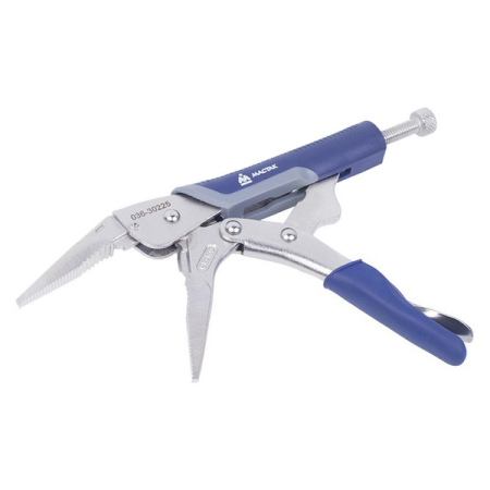 Зажим с фиксацией длинные губки длина 225 мм Мастак 036-30225H