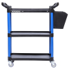 Nordberg T31B Тележка инструментальная, 3 пластиковые полки, синяя