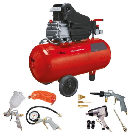 Компрессор воздушный с набором инструментов FUBAG Craftsman Set