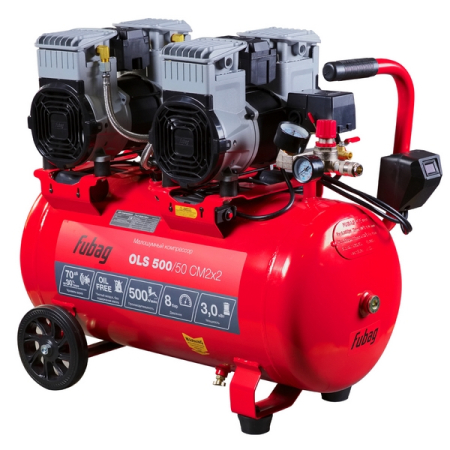 Компрессор воздушный безмасляный малошумный FUBAG OLS 500/50 CM2х2