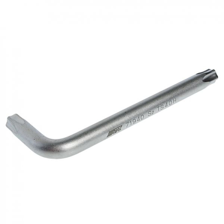 Ключ TORX 5-гранный с отверстием Г-образный TS40H L=76 мм JTC-71940