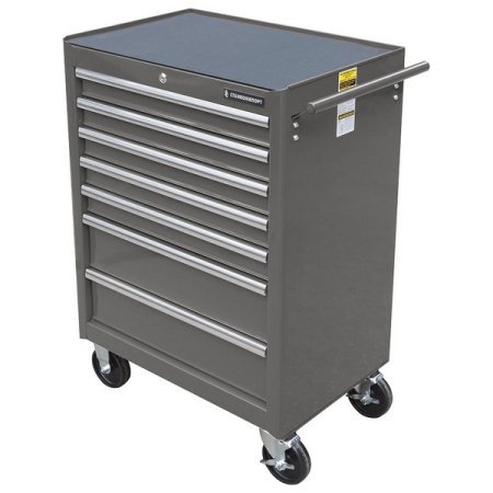 Тележка с инструментом, 7 ящиков, серая, 233 предмета, СТАНКОИМПОРТ BTD-270071CS Grey 233