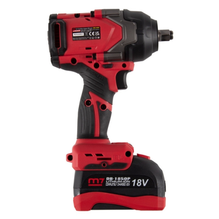 Гайковерт аккумуляторный ударный 1/2", 1600 Нм, 18 В, комплект, MIGHTY SEVEN DW-406A