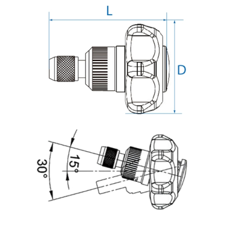 KING TONY 2746 Трещотка вороток 1/4", 48 зубцов, дисковый механизм, для вставок (бит)