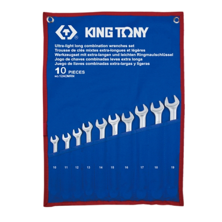 KING TONY 12A0MRN Набор ключей комбинированных, 10-19 мм, 10 предметов