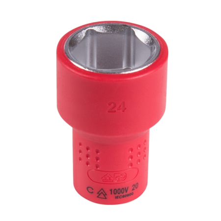 KING TONY 4335VE24M Головка торцевая диэлектрическая шестигранная 1/2”, 24 мм