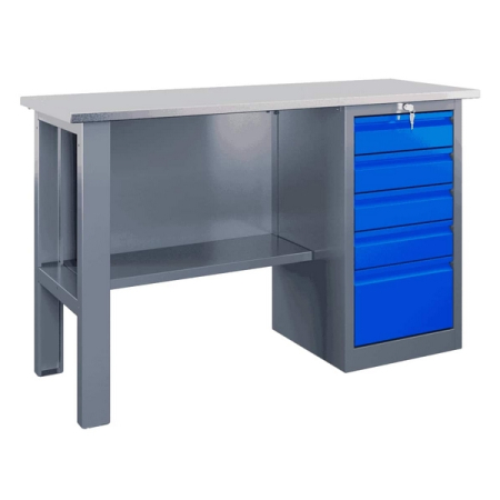 Верстак слесарный гаражный однотумбовый Верстакофф SLF 141.15.2