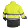 Куртка сигнальная из softshell, желто-серая, размер 3XL, HOEGERT Exter HT5K335-3XL