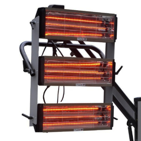 Инфракрасная сушка на стойке, 3 софита, KraftWell KRW-IR3A