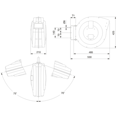 BAHCO BPHRC1316 Шланг на автоматической катушке, 16 м, диаметр 13 мм BAHCO BPHRC1316 Шланг на автоматической катушке, 16 м, диаметр 13 мм