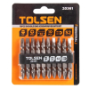 Набор вставок (бит) торцевых 1/4", PH2 X SL5,5x0,8мм, 65 мм, двухсторонних, 10 предметов, TOLSEN TT20361