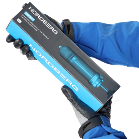 NORDBERG NO1520 Шприц для масла пластиковый с насадками, 200 мл