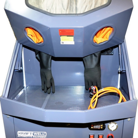 Установка для мойки деталей напольная пневматическая, с подогревом, 160 л, KraftWell KRW-PW160H