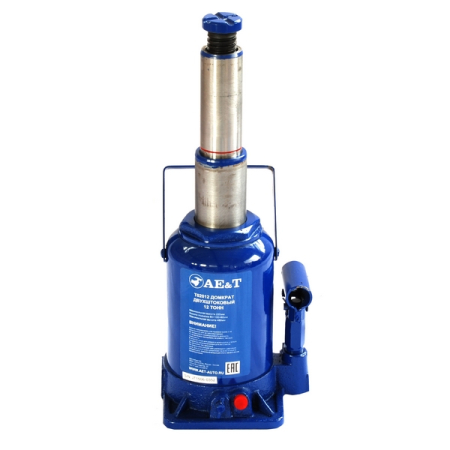 Домкрат бутылочный гидравлический, двухштоковый, 12 тонн, AE&T T02012