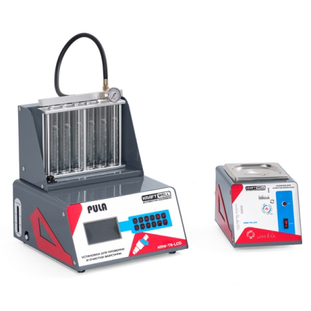Установка PULA для тестирования и очистки топливных форсунок KraftWell KRW-T6-LCD