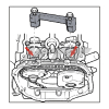 Набор фиксаторов для установки фаз ГРМ Audi V6 JTC-4086 Набор фиксаторов для установки фаз ГРМ Audi V6 JTC-4086