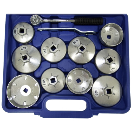 Съемники масляных фильтров алюминиевые, 23 предмета, AE&T TA-A1013