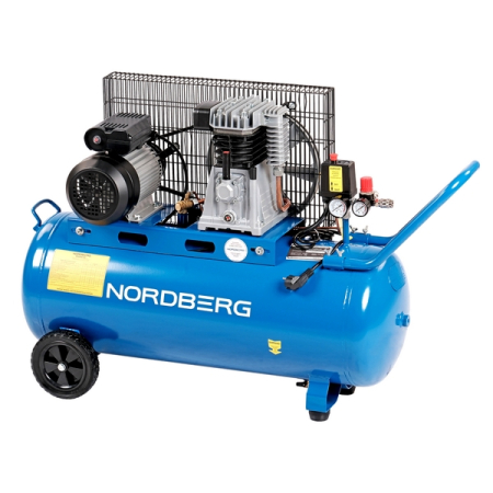 NORDBERG NCE100/390 Компрессор поршневой с ременной передачей 220В, ресив. 100л, 390л/мин