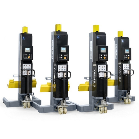Колонны подкатные электрогидравлические, 4x8,5 т, беспроводные KRAFTWELL COMBI8.5