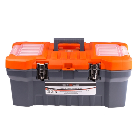 Ящик для инструментов пластиковый с металлическими замками 22", 560x235x280 мм, Stels 90713