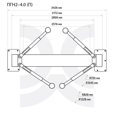 Подъемник автомобильный двухстоечный электрогидравлический, 4 т, СТАНКОИМПОРТ ПГН2-4.0 (П) (380В)
