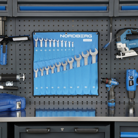 NORDBERG 10220P Набор ключей комбинированных, 6-32 мм, 20 шт, чехол