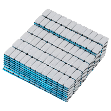 NORDBERG W5FR2G Грузики самоклеящиеся (12x5г, L=12см) Fe закругленные серые, 50 лент