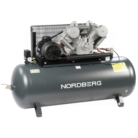 NORDBERG NCP500/1000-16 Компрессор поршневой с ременной передачей 380В, ресив. 500л, 1000л/мин