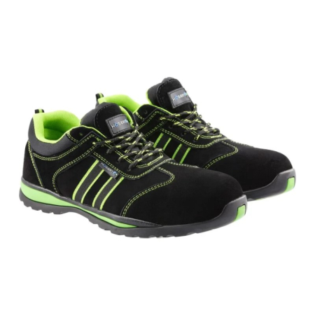 Рабочие полуботинки, черные с зелеными элементами, S1P, кевлар, композит, HOEGERT Regen, размер 45, HT5K507-45 Рабочие полуботинки, черные с зелеными элементами, S1P, кевлар, композит, HOEGERT Regen, размер 45, HT5K507-45