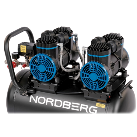 NORDBERG NCEO50/500 Компрессор поршневой безмасляный 220В, ресивер 50л, 500л/мин