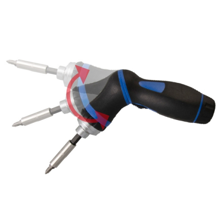 KING TONY 32809MR Отвертка со сменными вставками (битами), 9 в 1