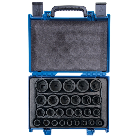 KING TONY 4427MP Набор ударных торцевых головок 1/2", 8-36 мм, 27 предметов