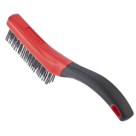 Щетка металлическая зачистная, трехрядная, двухкомпонентная рукоятка, Matrix 74833