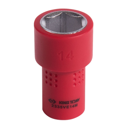 KING TONY 2335VE14M Головка торцевая диэлектрическая шестигранная 1/4”, 14 мм
