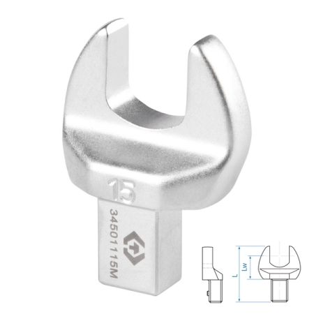 Насадка рожковая серии FIT, 15 мм, 9x12 мм KING TONY 34501115M