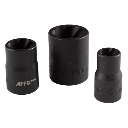Набор головок для поврежденных гаек и болтов, 10-19 мм, 10 предметов, AFFIX AF10930010C