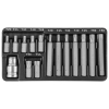Набор вставок-бит 10 мм DR TORX с переходником, 15 предметов, Jonnesway S29H4215S
