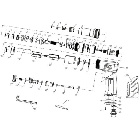 Ремкомплект для пневматического шуруповерта RA-801ET, шайба регулировочная MIGHTY SEVEN RA-801ETP08