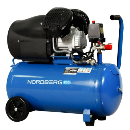 NORDBERG NCE50/410V Компрессор поршневой V-образный 220В, ресивер 50л, 410л/мин