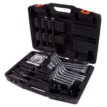 Съемник подшипников гидравлический, 10 т, 75-100 мм, 21 предмет, AFFIX AF10419010C