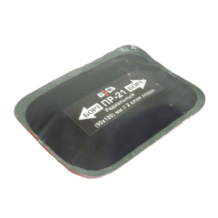 Пластырь радиальный резинокордный для горячей вулканизации 90x120мм (2 сл) БХЗ ПР-21