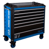 KING TONY 87SQ33-7B-BK Тележка инструментальная SQUAD D7, широкая, 7 ящиков