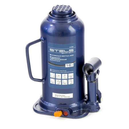 Домкрат гидравлический бутылочный, 16 т, 227-457 мм, Stels 51168